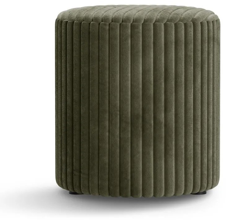 Zelený menčestrový taburet Dia – Micadoni