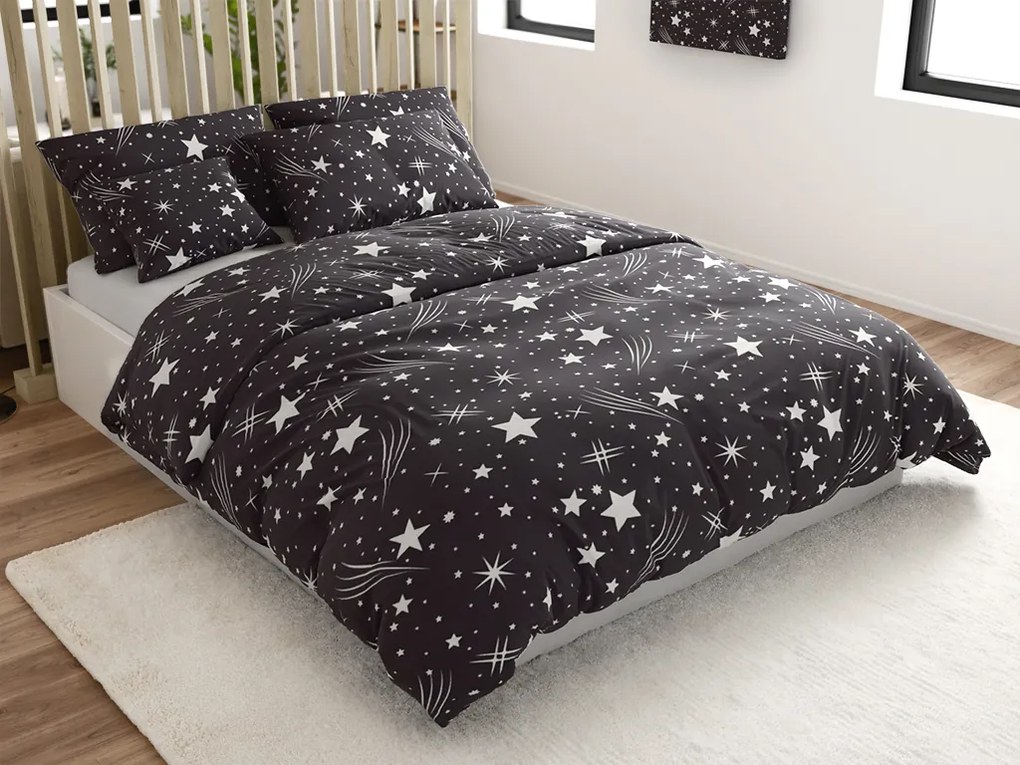 Obliečky z mikrovlákna NIGHT SKY sivé Rozmer obliečky: 70 x 90 cm | 140 x 200 cm