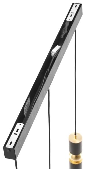 Jupiter 2004 - Luster na lanku ALAS 3xGU10/10W/230V čierna/zlatá