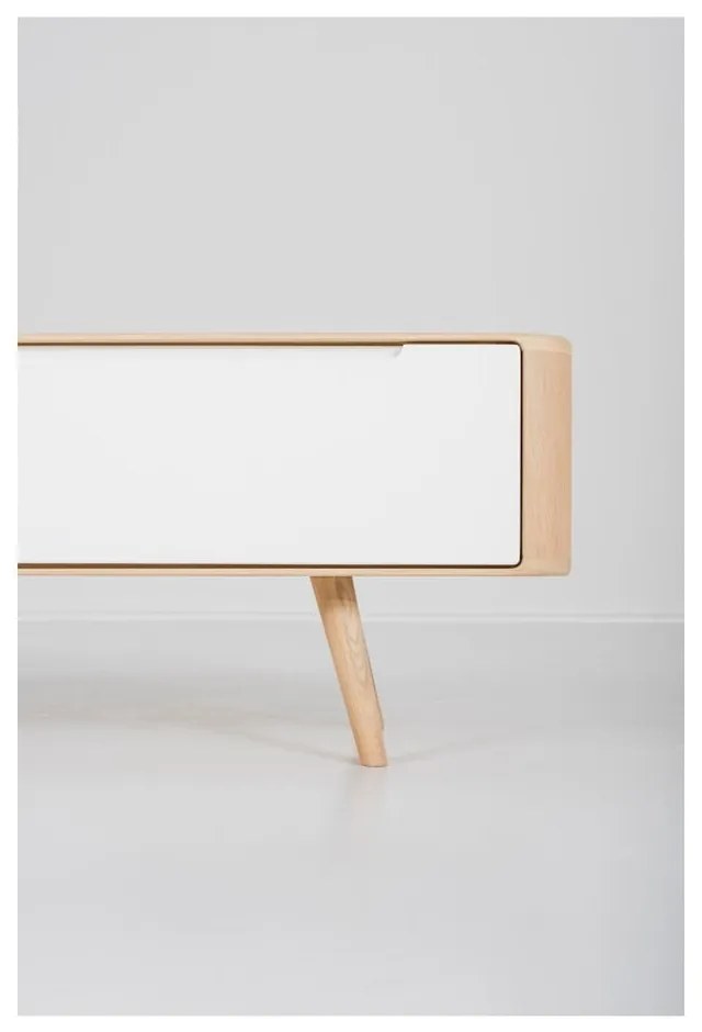 Televízny stolík z dubového dreva Gazzda Ena, 225 × 42 × 45 cm