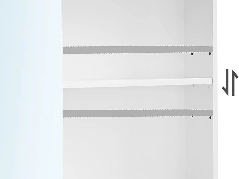 Toaletný stolík so zrkadlom LUNAVI 70x40 cm, biely