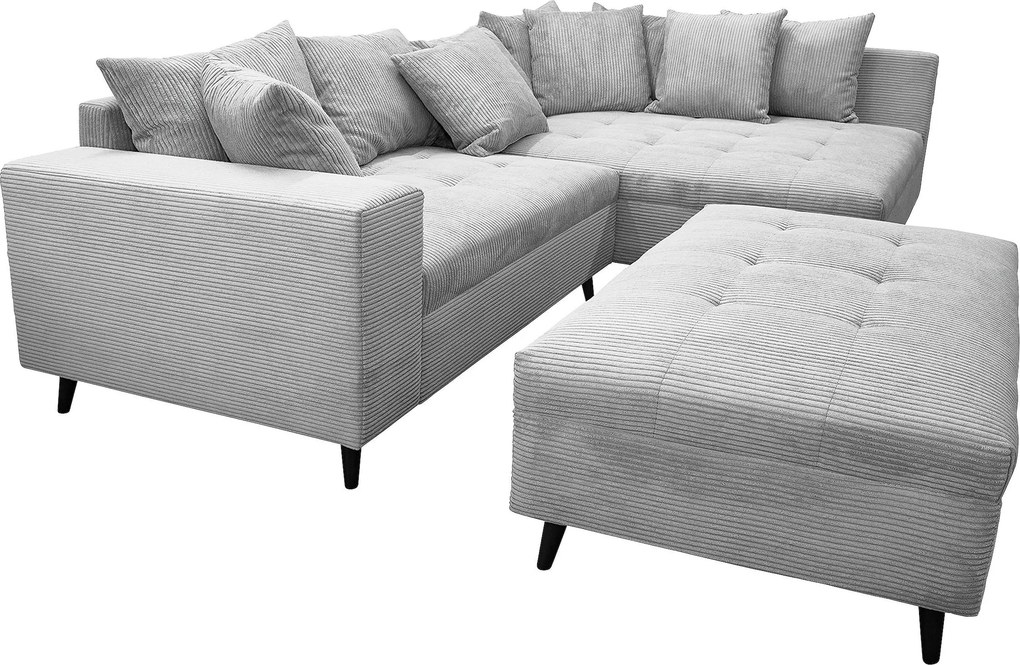 XXXLutz ROHOVÁ SEDAČKA, textil, svetlosivá MID.YOU - Sedačky - 001628000330