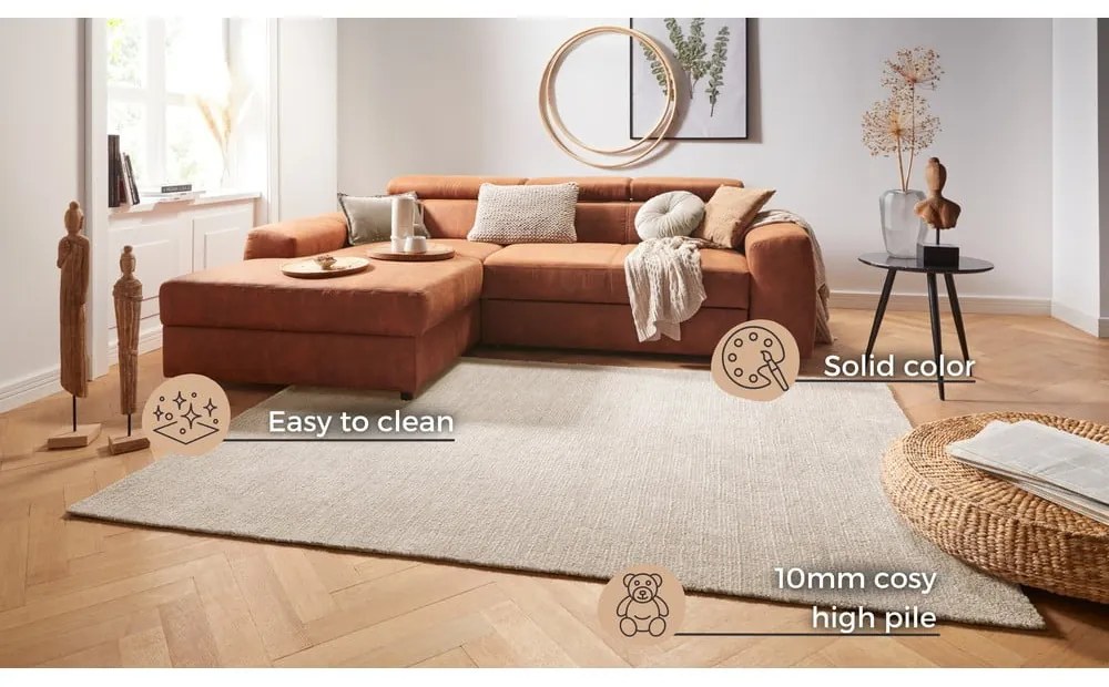 Béžový koberec Mint Rugs Supersoft, 120 x 170 cm
