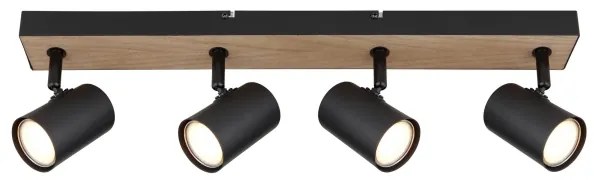 Globo 57911-4BW - Bodové svietidlo ROBBY 4xGU10/35W/230V čierna/hnedá