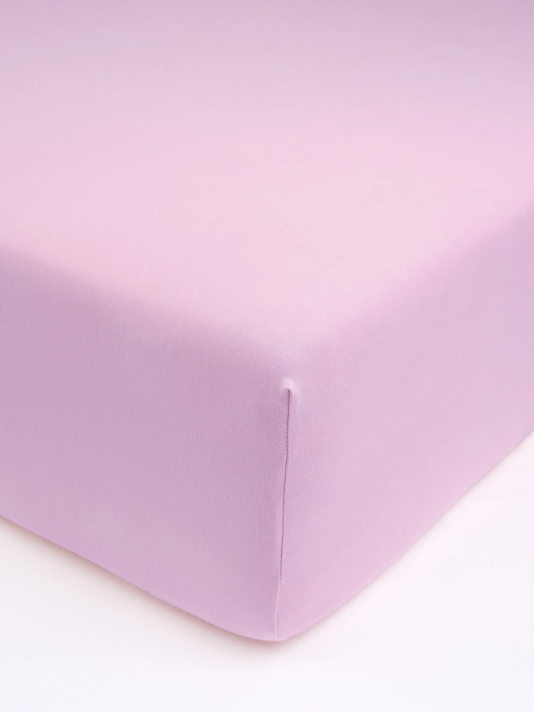 Jersey prostěradlo do postýlky s elastanem 60 × 120 cm – růžové