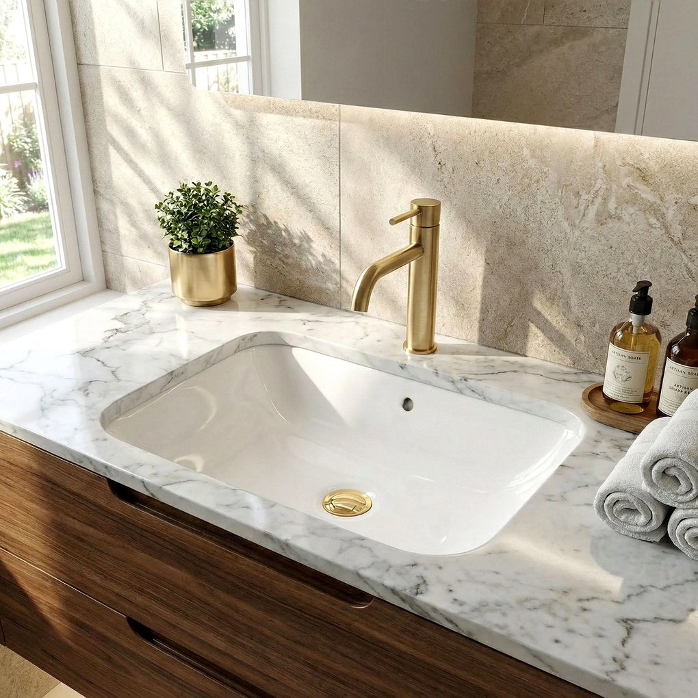 Rea Anabel, zapustené umývadlo 460x350x200 mm, biela lesklá, REA-U0624