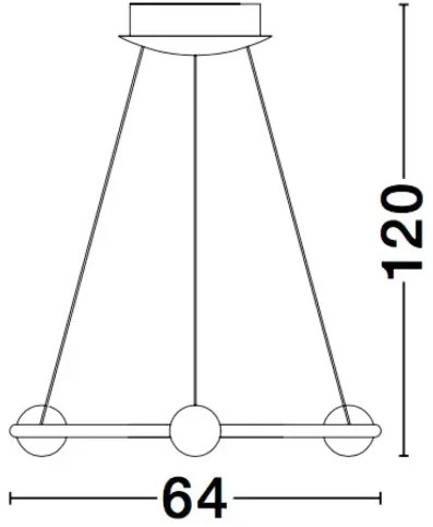 LED luster Celia 64 čierne s diaľkovým ovládaním
