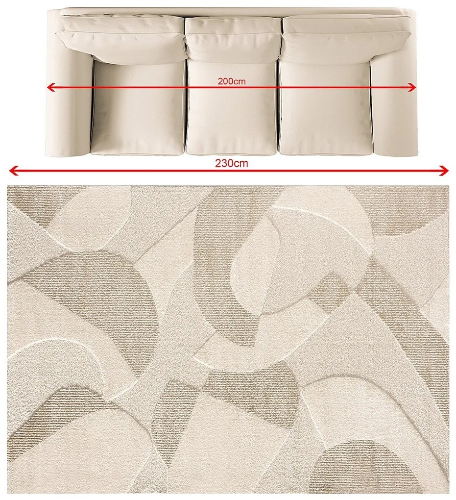 Koberec Venti beige 160x230 cm