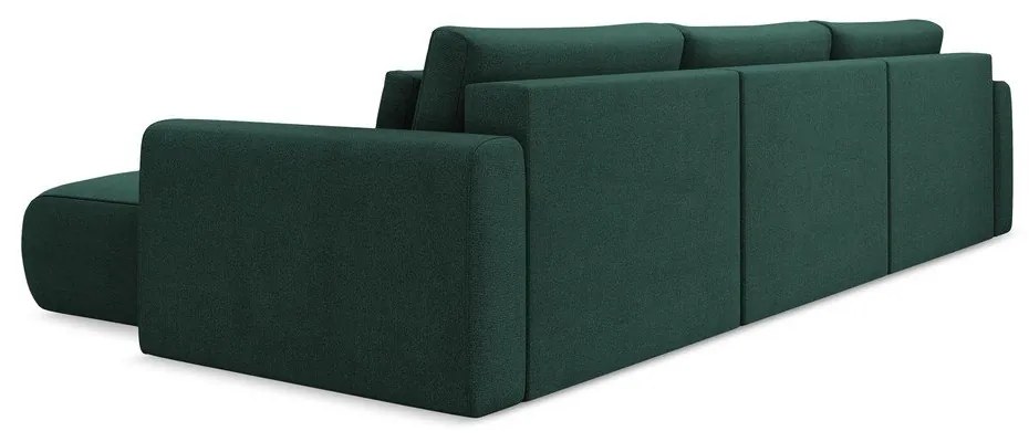 Zelená rozkladacia/s úložným priestorom rohová pohovka (do tvaru "U") Kapua – Makamii