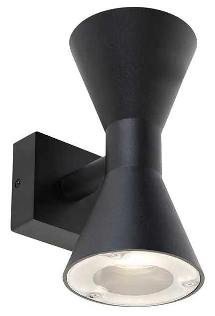 Moderná nástenná lampa čierna 2-svetlo - Rolf