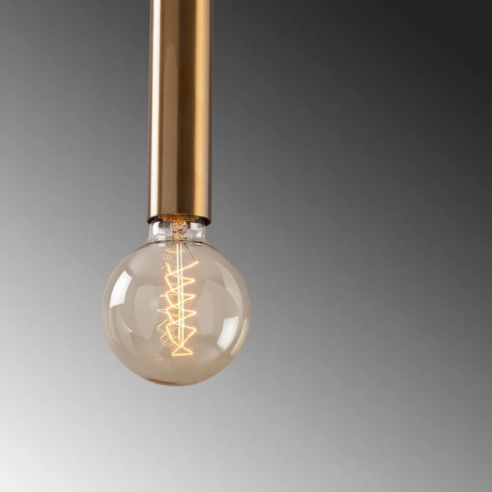 Závesné svietidlo v zlatej farbe s kovovým tienidlom ø 4 cm Tempo – Opviq lights