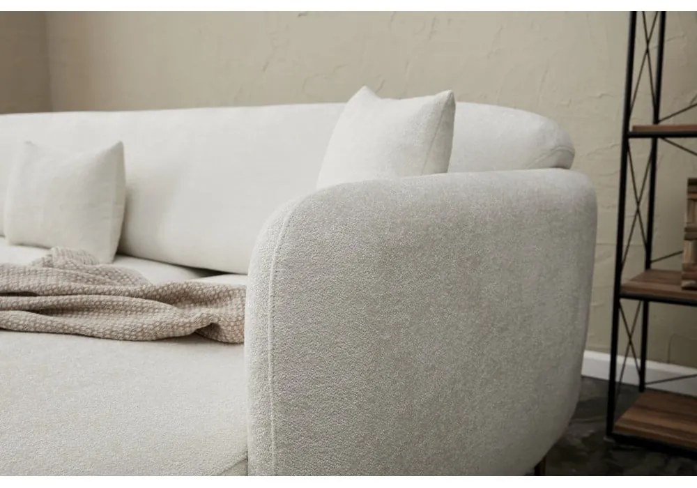 Biela rohová pohovka (ľavý roh/s leňoškou) Simena – Balcab Home