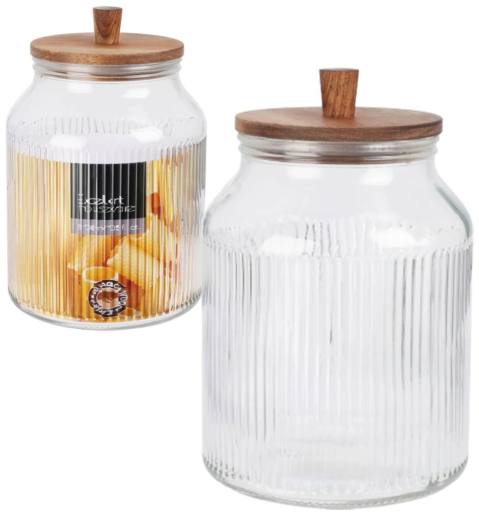 Sklenená nádoba na potraviny Stripe 3100 ml