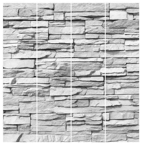 MANUFACTURER -  Súprava posuvnej záclony - Ashlar murivo  - 4 panely