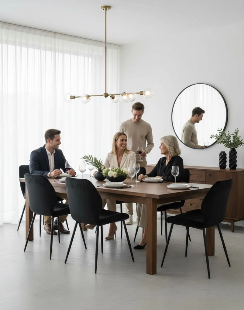 Stolička Jake Velvet čierna