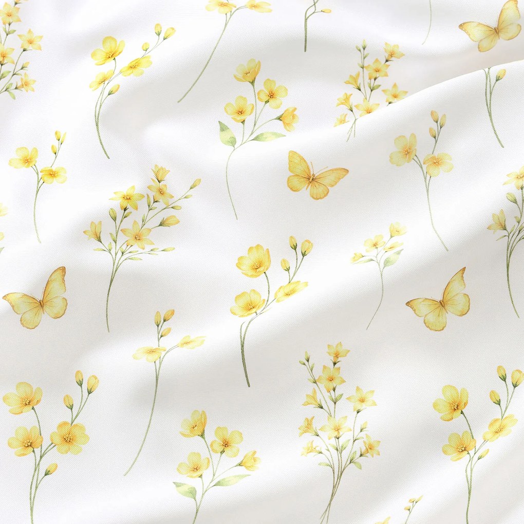 Goldea hranatý teflónový obrus - žltá lúka 140 x 220 cm