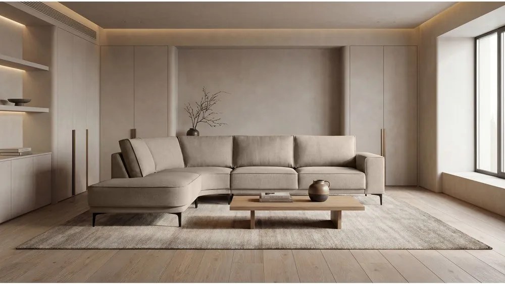 Svetlohnedá rohová pohovka (ľavý roh) Copenhagen – Scandic