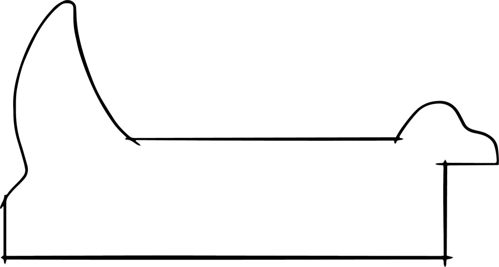 DANTIK rám na obraz 70x100 | TOOTH zlato černá (Plexi Čiré)