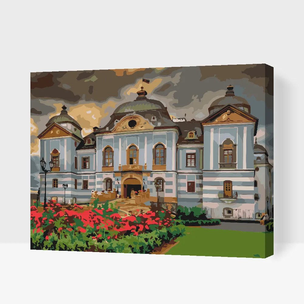 Gario Maľovanie podľa čísel Haličský zámok, Slovensko Rozmery: 80 x 120 cm, Rámovanie: Iba zrolované plátno