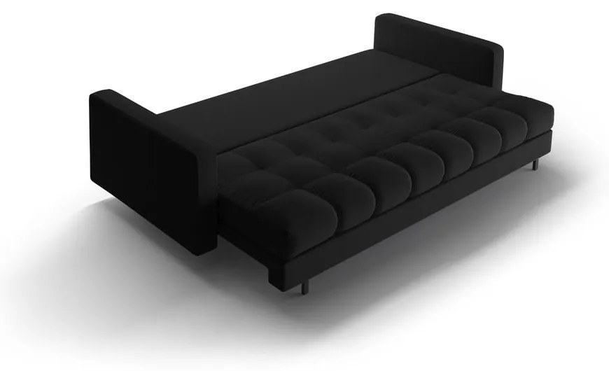 Čierna rozkladacia/s úložným priestorom pohovka 222 cm Bali – Cosmopolitan Design