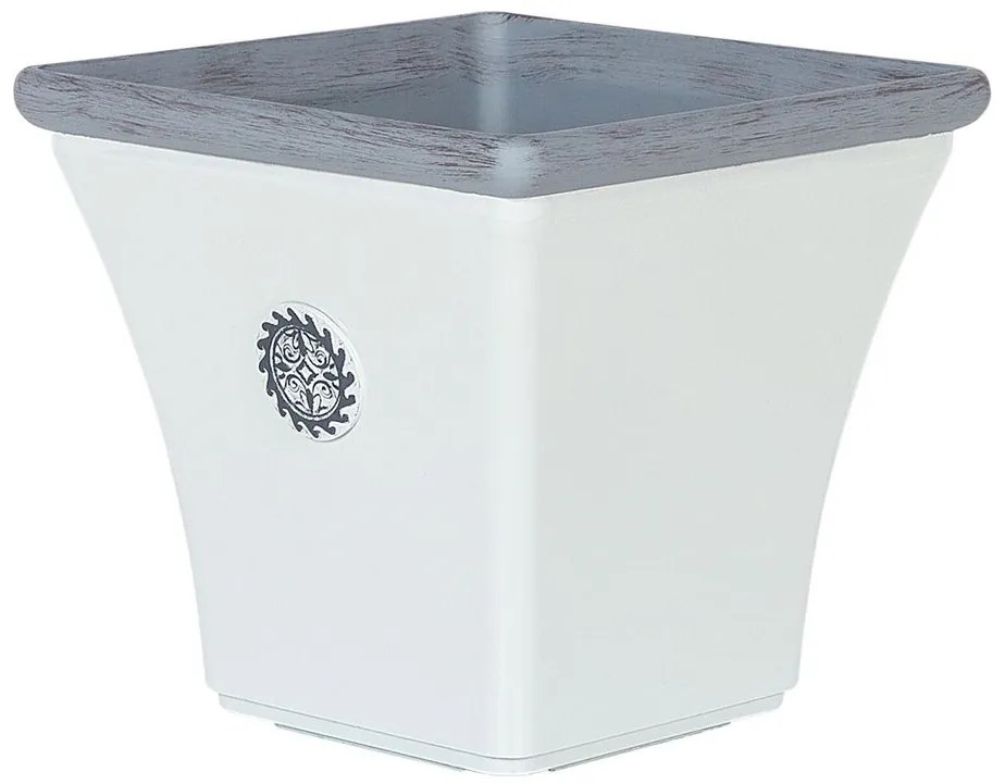 Kvetináč ESTANCIA 35x37x37 cm (keramika) (biela). Vlastná spoľahlivá doprava až k Vám domov. 1018928