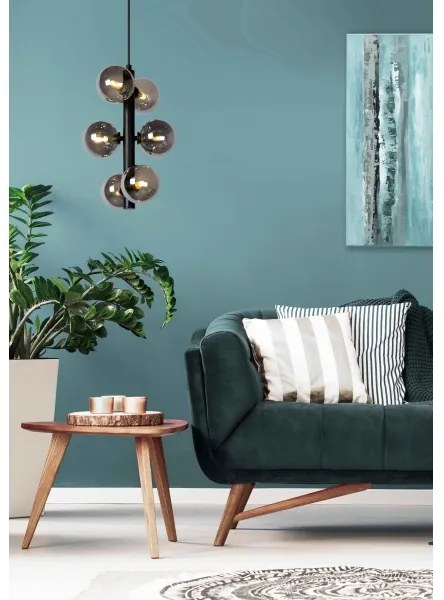 Lucide 45474/06/30 - Luster na lanku TYCHO 6xG9/28W/230V čierna