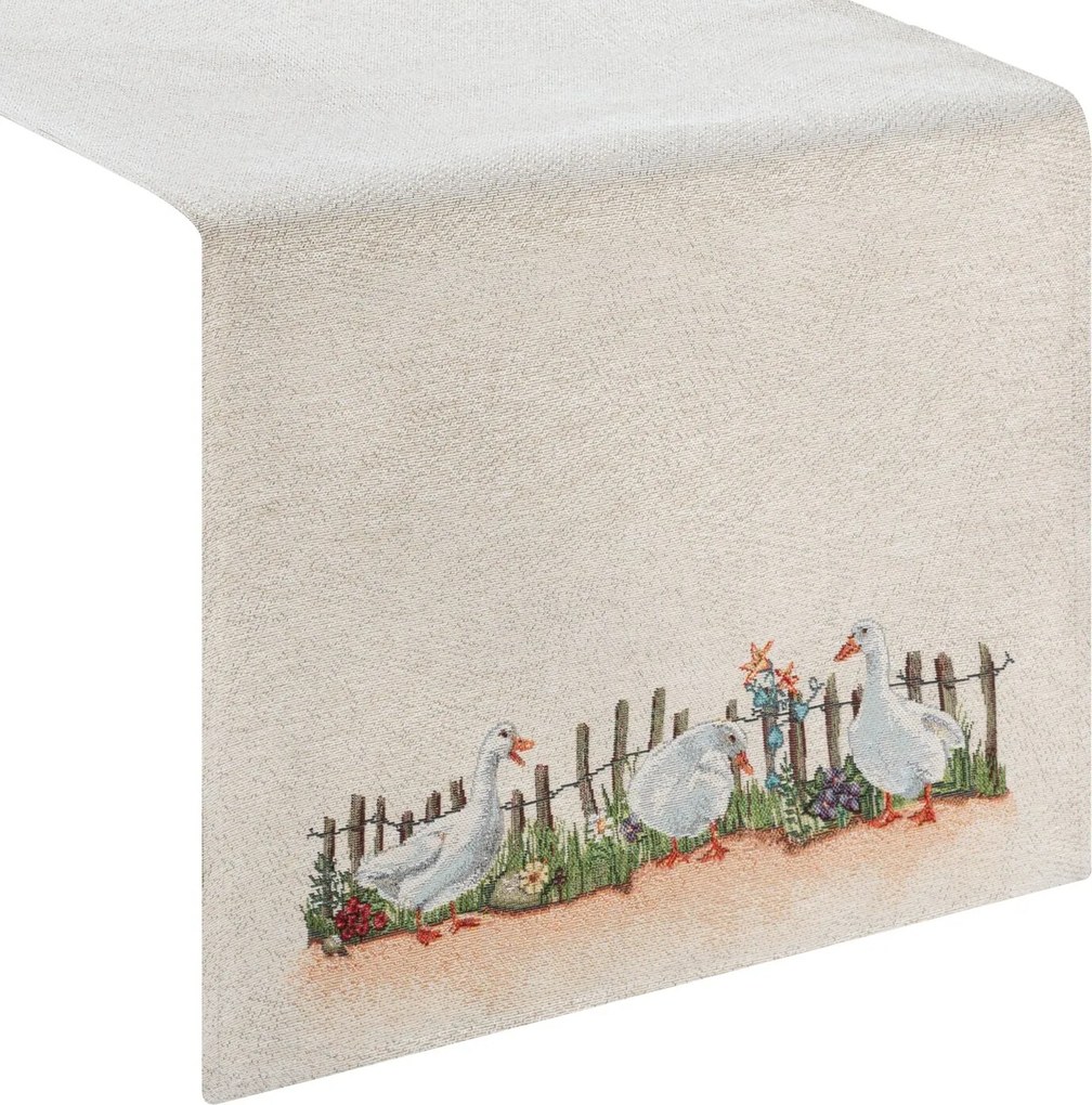 GOBELÍNOVÝ BEHÚŇ NA STÔL GOOSE 45X140 CM VZOROVANÁ