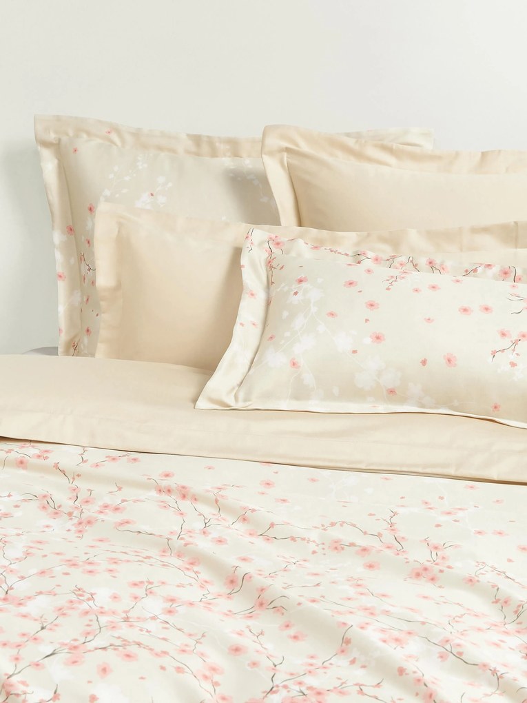 Obliečka na paplón z bavlneného saténu's kvetinovou potlačou Sakura