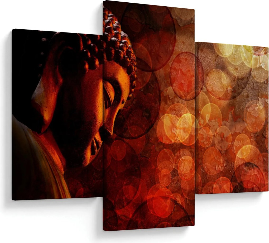 Obraz - Budha v červených tónoch (90x60 cm)
