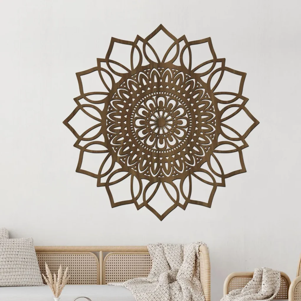drevo zivota Drevená mandala na stenu ŠŤASTIA Farebný vzor: Wenge, Priemer: 40
