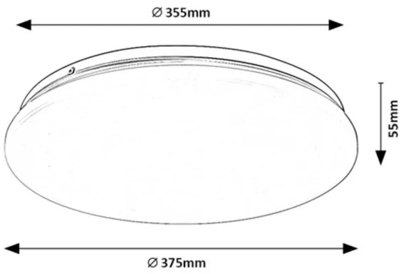 Rabalux 71103 - LED stropné svietidlo VENDEL LED/24W/230V 3000K 37 cm