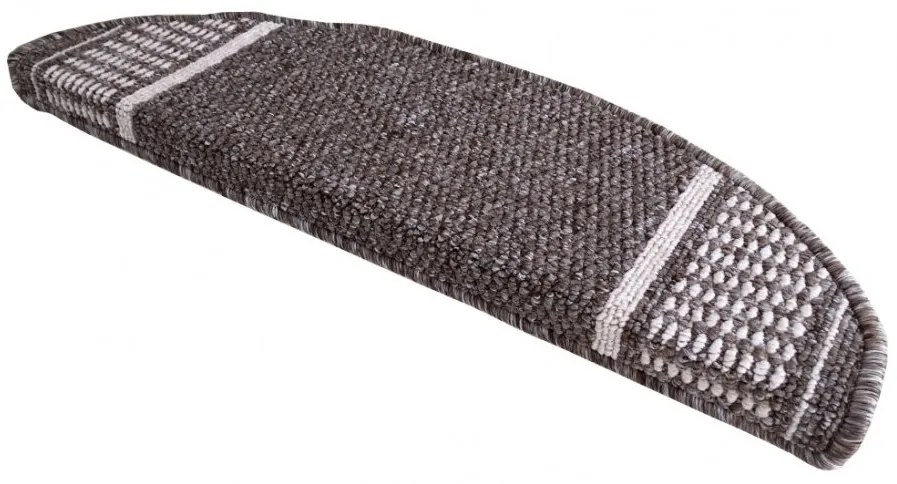 Nášľapy na schody Promenade hnedý polkruh, samolepiaci - 28x65 polkruh (rozmer vrátane ohybu) Vopi