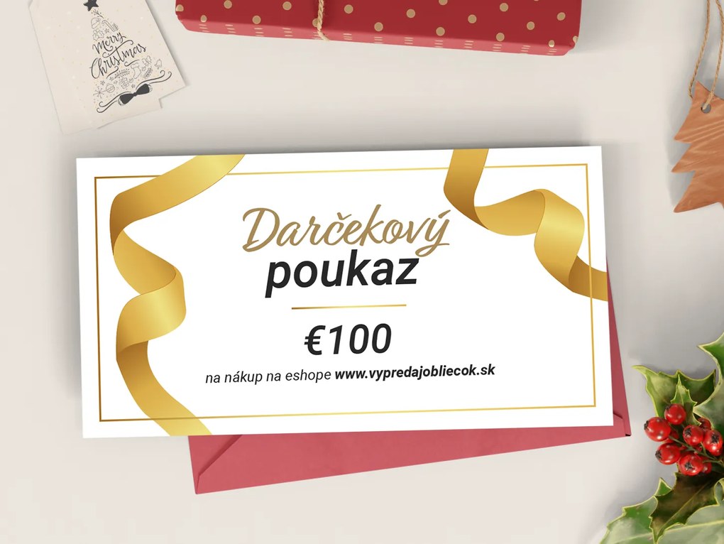Darčekový poukaz na 100 € Forma poukazu: Elektronický