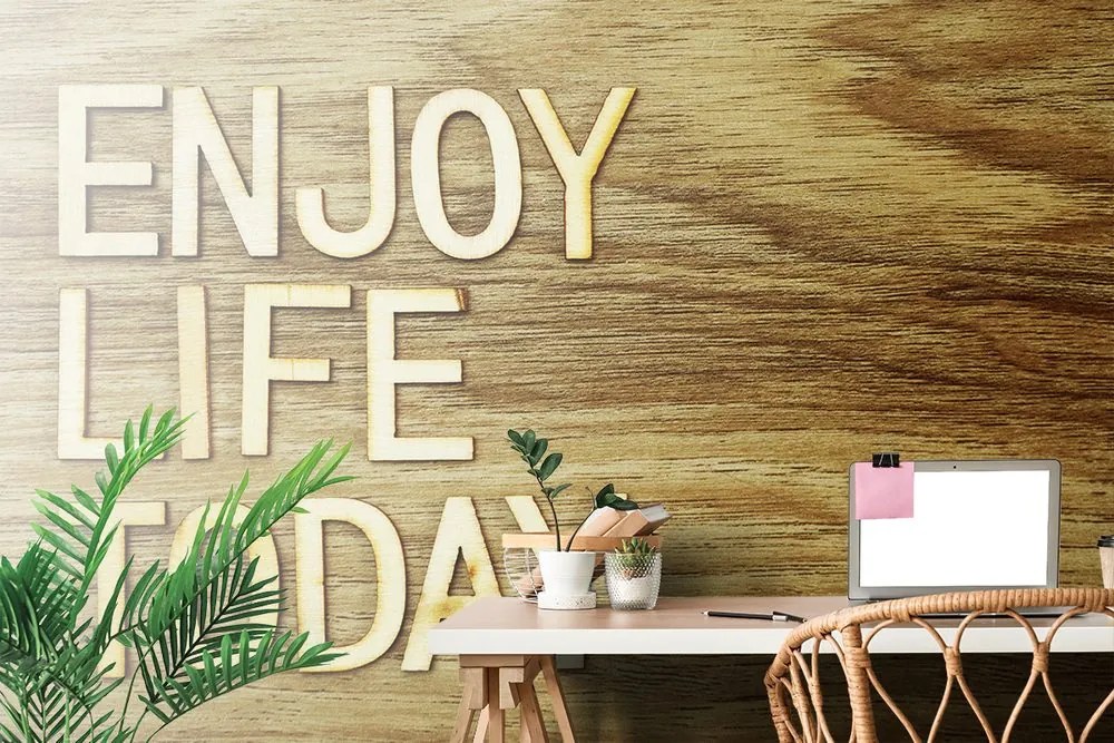 Samolepiaca tapeta s citátom - Enjoy life today