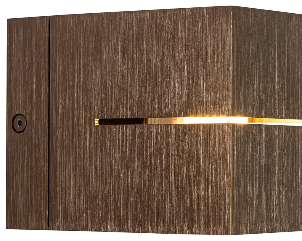 Moderná nástenná lampa tmavo bronzová - Transfer Groove