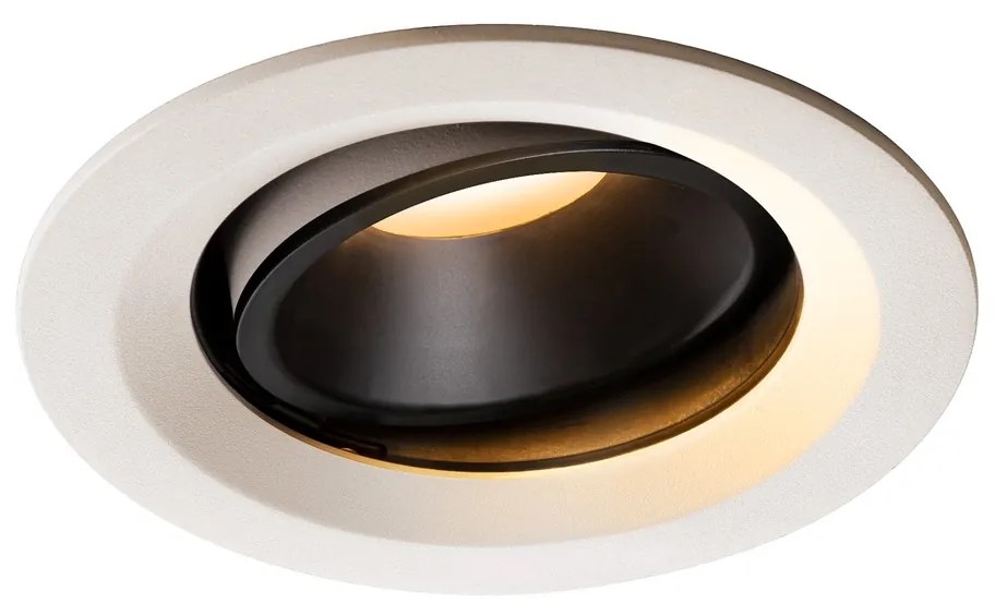 Stropné svietidlo SLV NUMINOS® MOVE DL M vnitřní LED zápustné stropné svietidlo biela/čierna 2700 K 20° otočné a výkyvné 1003565