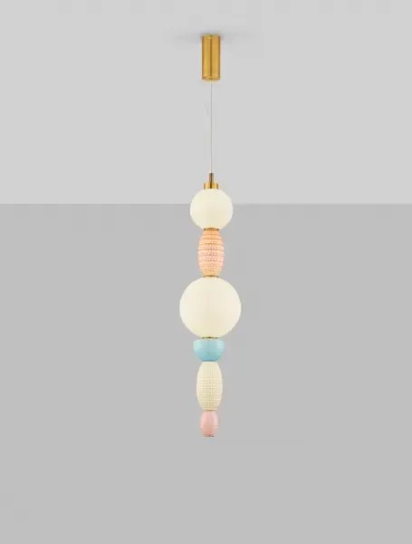 LED zlato-modro-fialové dizajnové svietidlo Obrie 2