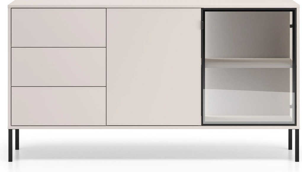 Komoda so zásuvkami s osvetlením Harmona 160 cm - kašmír