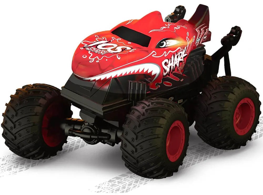 Auto na diaľkové ovládanie, žralok - červené