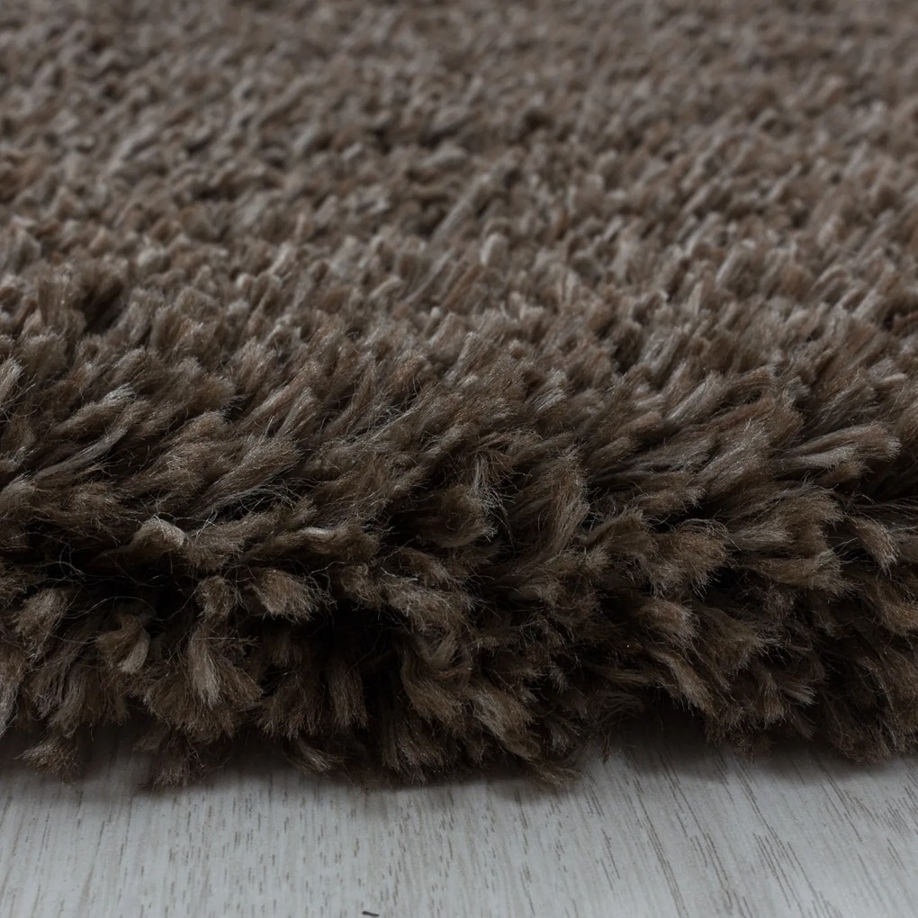 Ayyildiz koberce Kusový koberec Fluffy Shaggy 3500 brown kruh - 120x120 (priemer) kruh cm