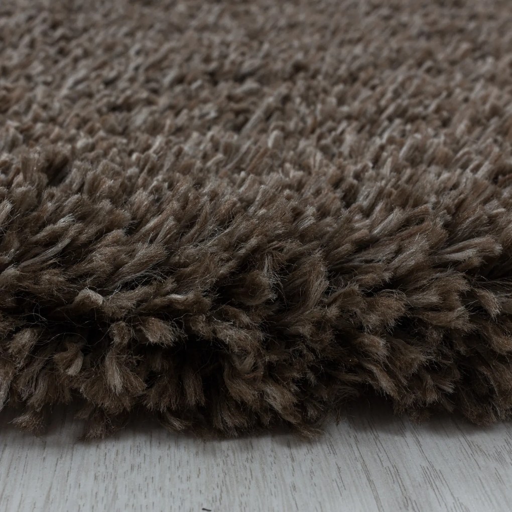 Ayyildiz koberce Kusový koberec Fluffy Shaggy 3500 brown kruh - 160x160 (priemer) kruh cm