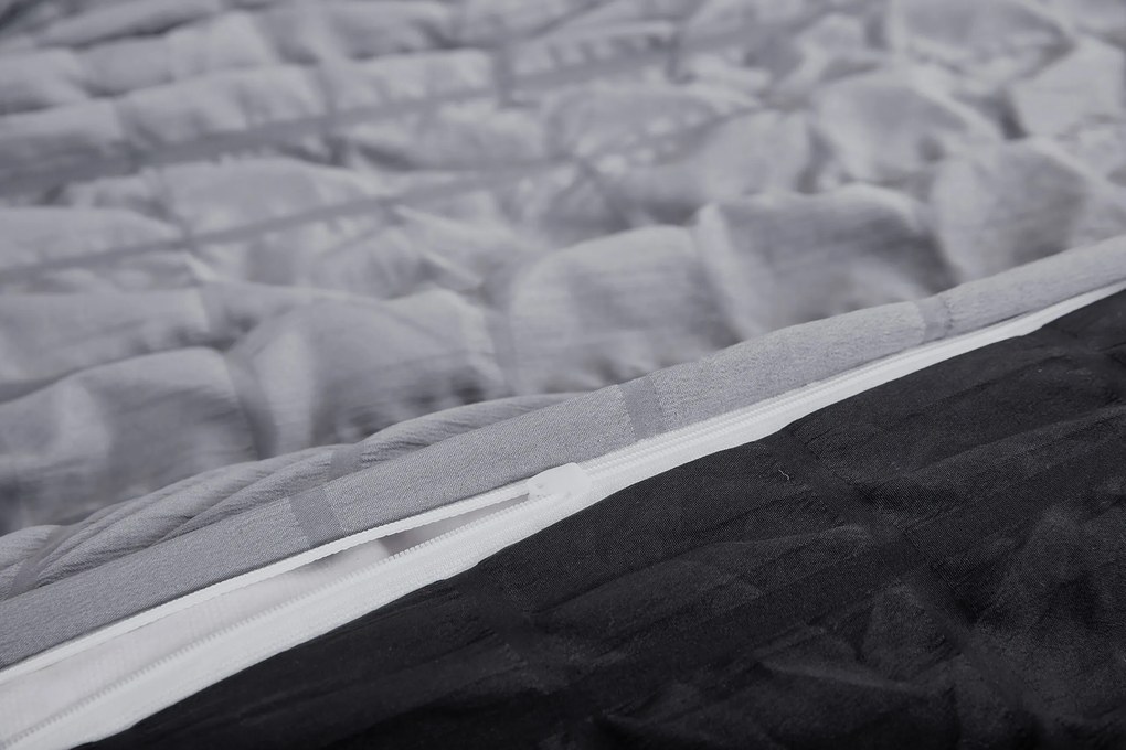 Krepové obliečky polycotton Neapol tmavo sivé 200x140cm+90x70cm TiaHome