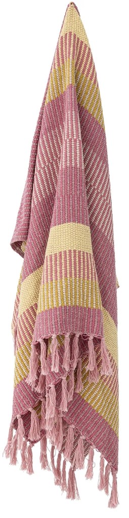 Bloomingville Prehoz z recyklovanej bavlny Isnel Pink 130 × 160 cm