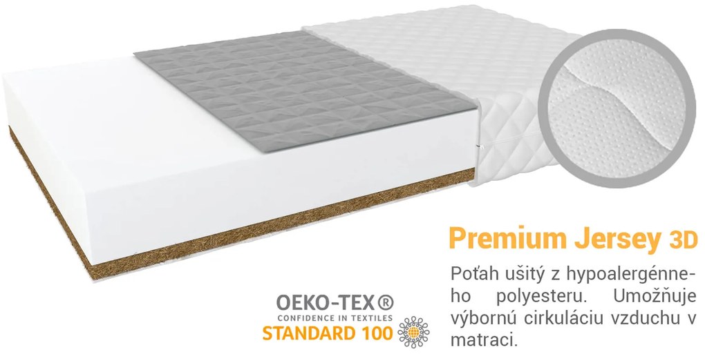 Jaamatrac Obojstranný matrac pohánka/kokos 200x90 Bambino Console