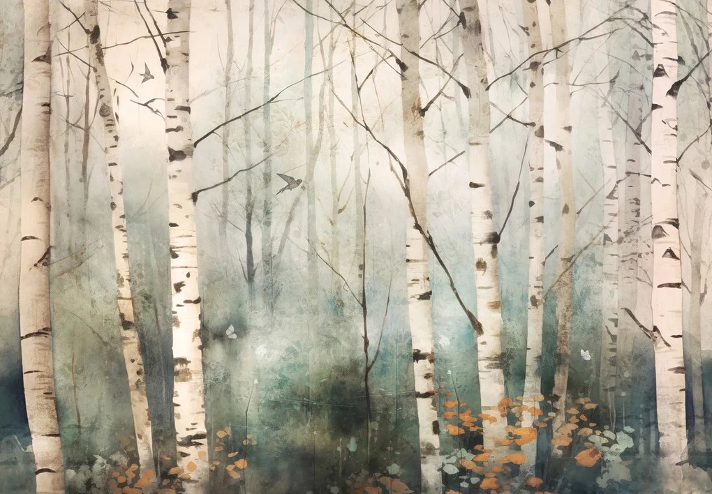 Fototapeta - Stromy - maľba (147x102 cm)