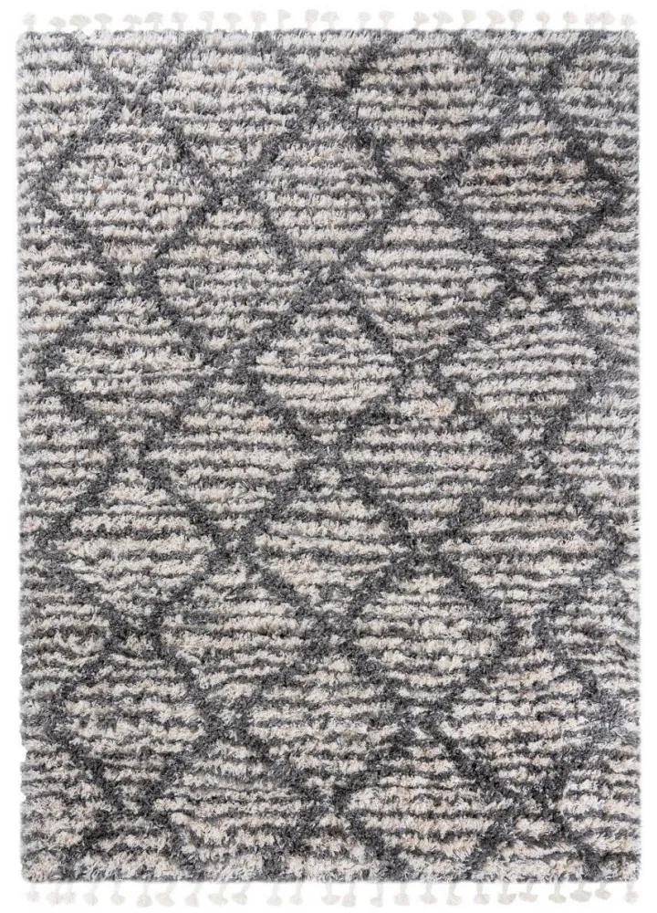 Kusový koberec shaggy Atika krémovo sivý 140x200cm