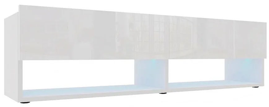TV stolík Izumi 140 WH biela mat/lesk