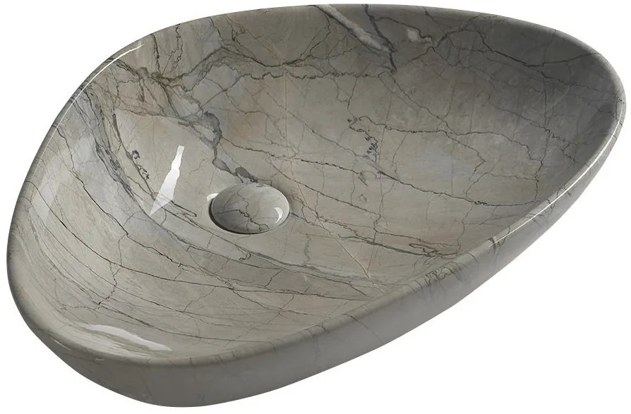Sapho Sapho, DALMA keramické umývadlo 58,5x14x39 cm, grigio, MM213
