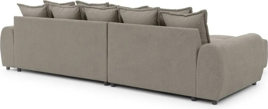 Taupe rohová pohovka (ľavý roh/s leňoškou) Albane – Ropez