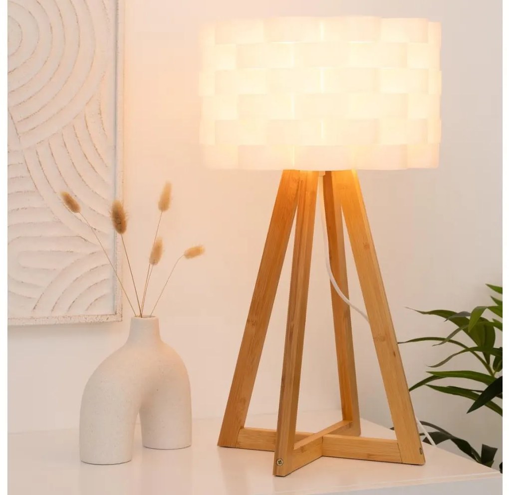 Atmosphera - Stolná lampa MOKI 1xE14/40W/230V bambus